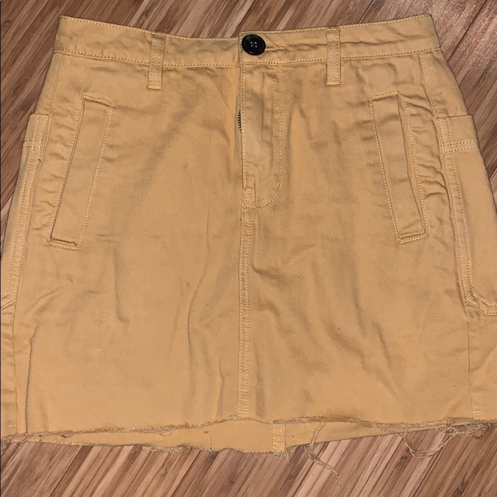 Yellow Denim Skirt
